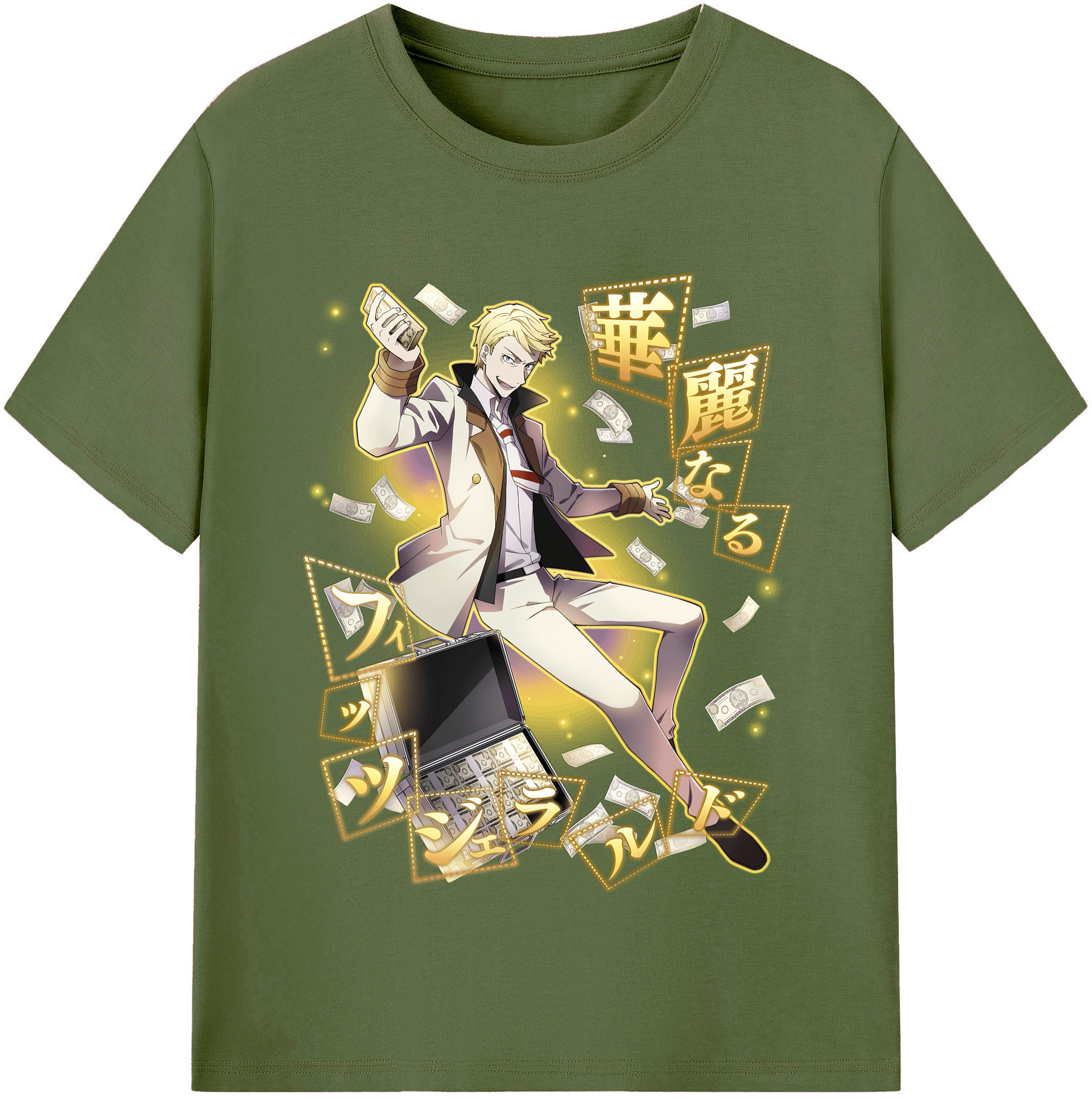 （画像用） 文豪ストレイドッグス Bungo Stray Dogs 綿100％半袖Tシャツ（フロントプリント）